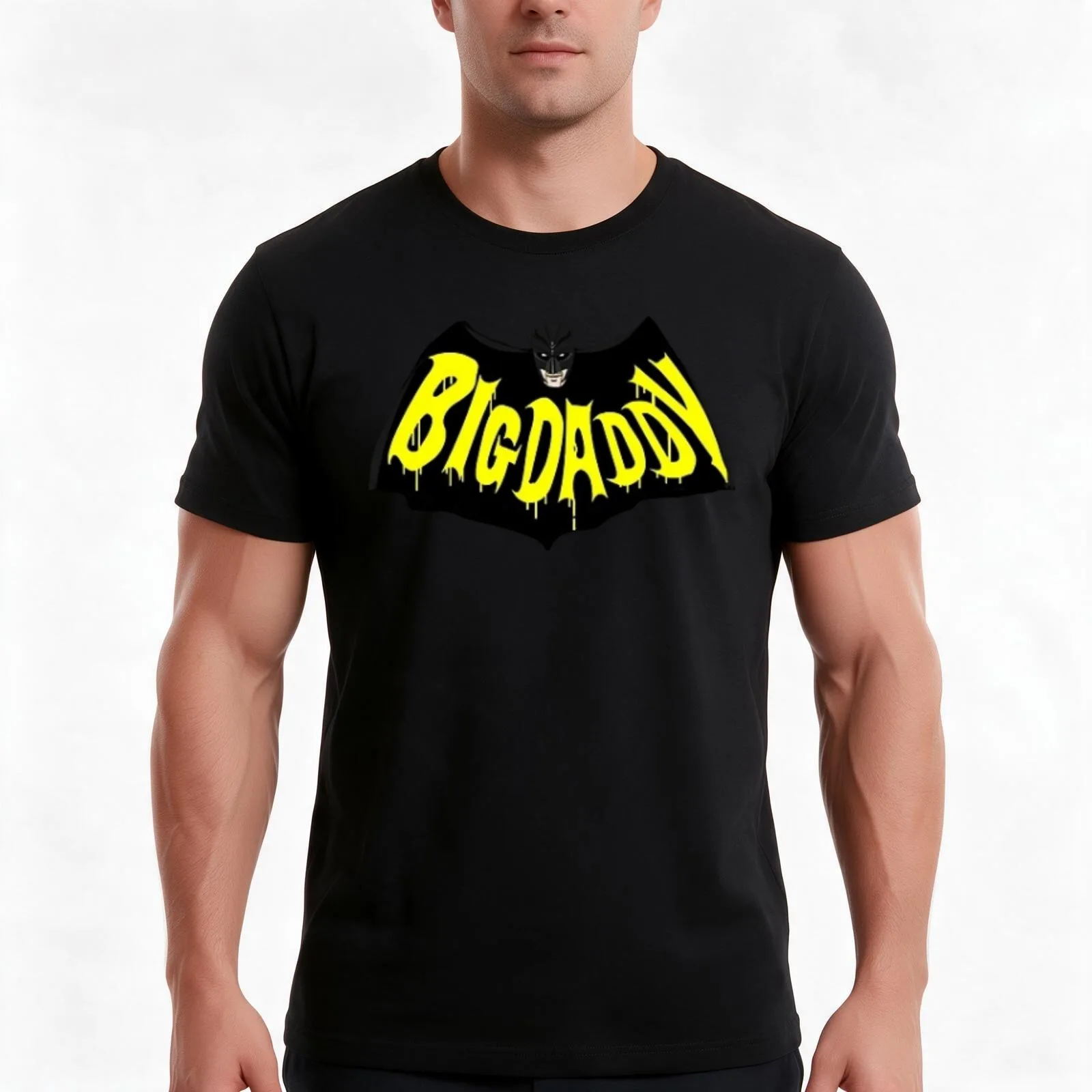Big Daddy Comicbook Logo KICK-ASS T-Shirt, Summer Casual Cotton Tee, Oversized Streetwear Tops, Vintage Graphic Print