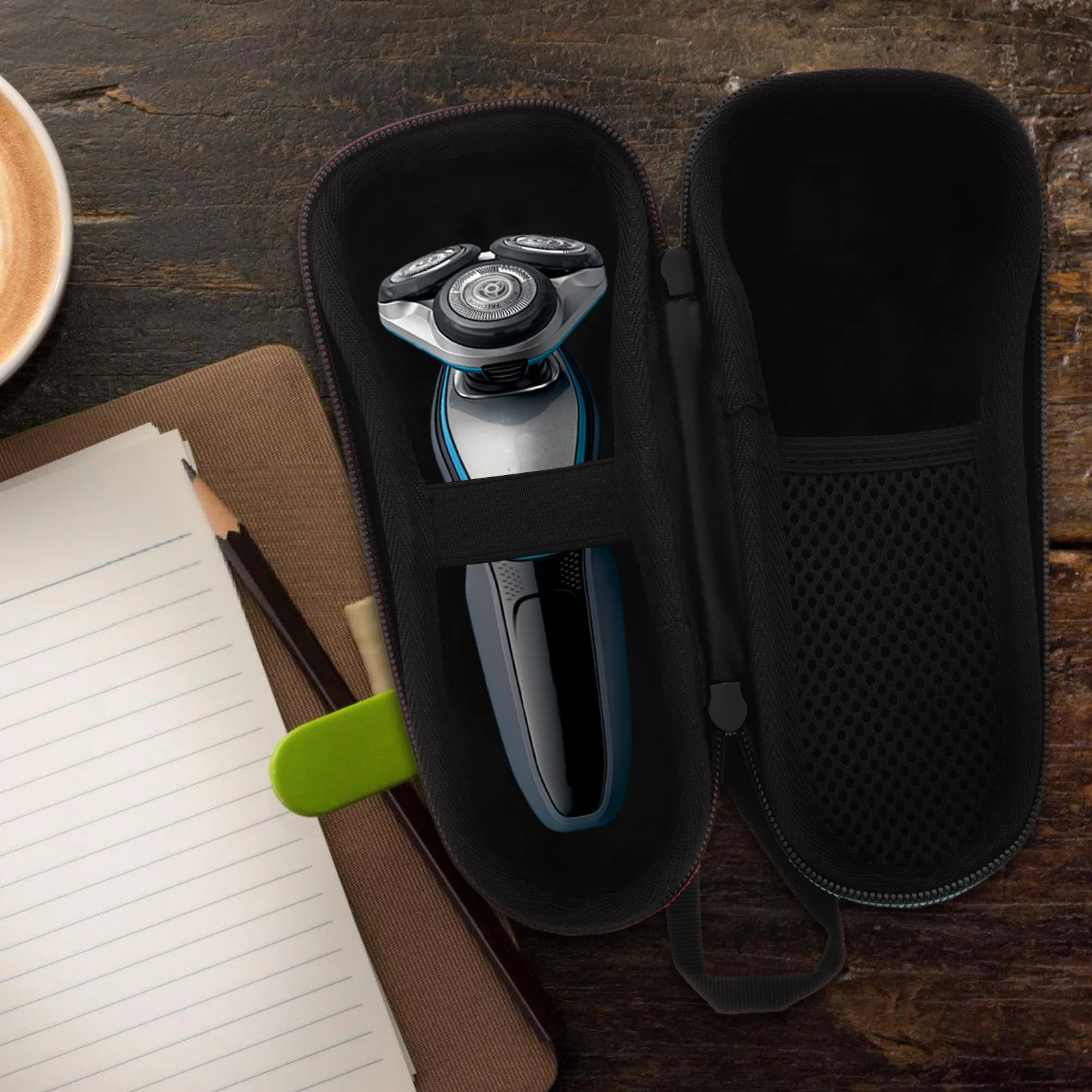 حقيبة ماكينة حلاقة سوداء للسفر مضادة للضغط وحقيبة تخزين واقية محمولة لرحلات العمل والمغامرات الخارجية المتوافقة #6