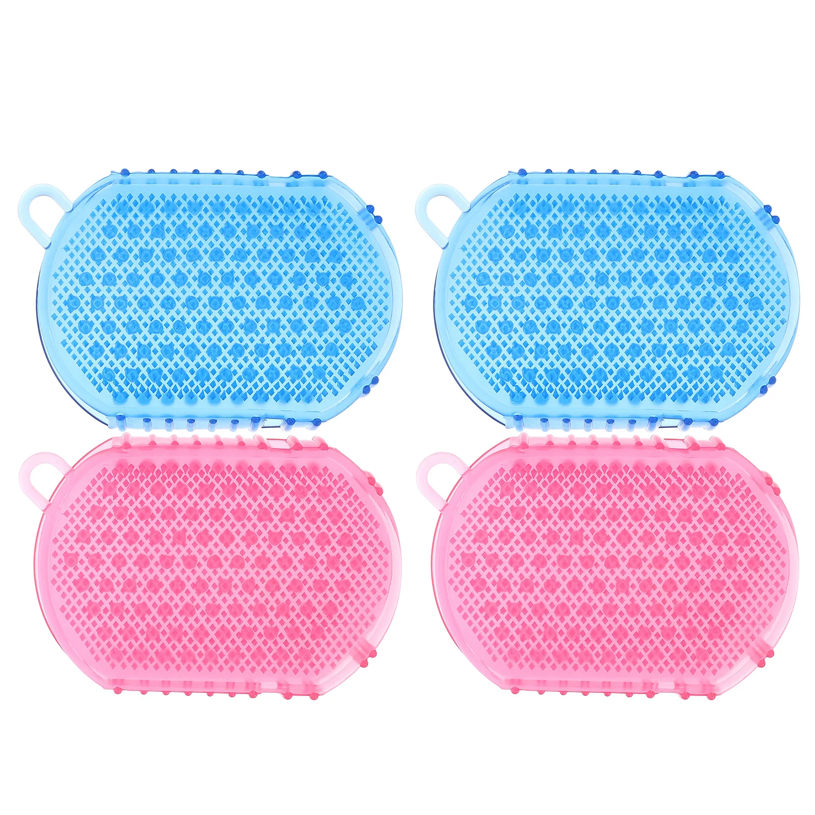 4 قطعة مجموعة فرشاة تدليك ميريديان المحمولة لينة جيب فروة الرأس الجسم اليد قفاز أمشاط للسفر المنزل رعاية الحيوانات الأليفة فرك متعدد الأغراض