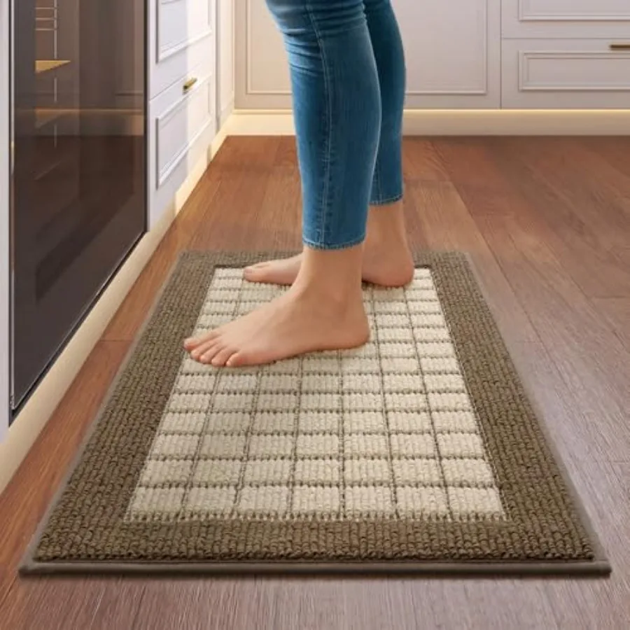 

Kitchen Rugs Non Slip Washable, Absorbent and Stain Resistant Kitchen Sink Mats for Floor, Comfortable Braided Runner Rugs for