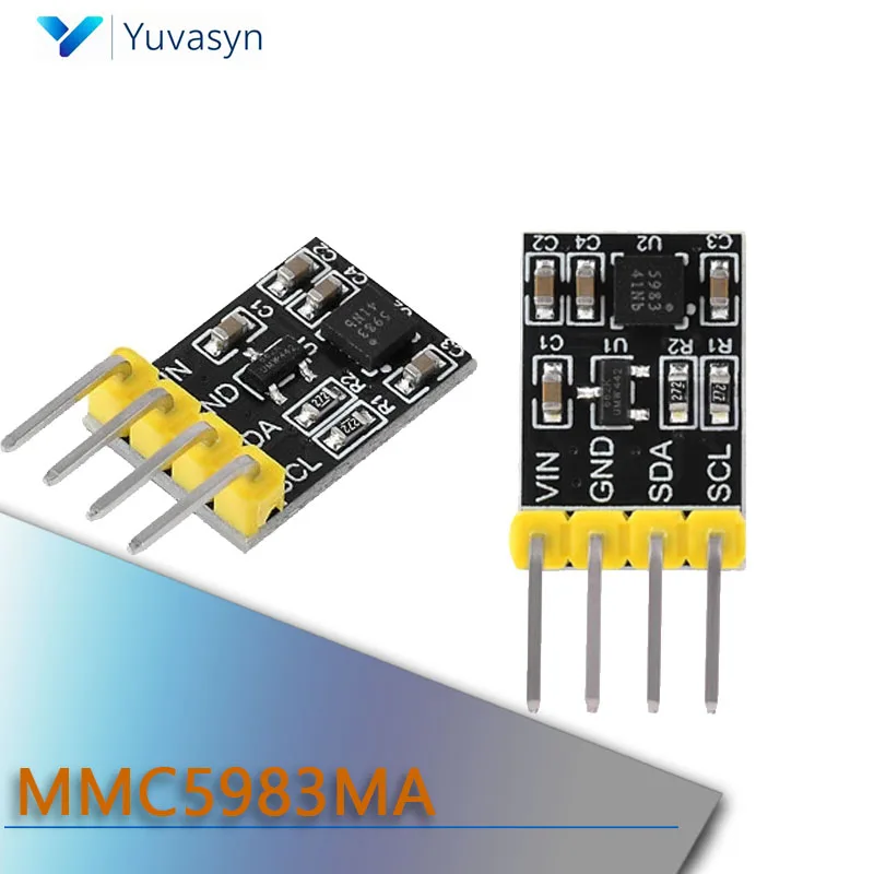 1/10PCS MMC5983MA Magnetic Sensor Magnetic Induction Electronic Compass Geomagnetic Module High Precision