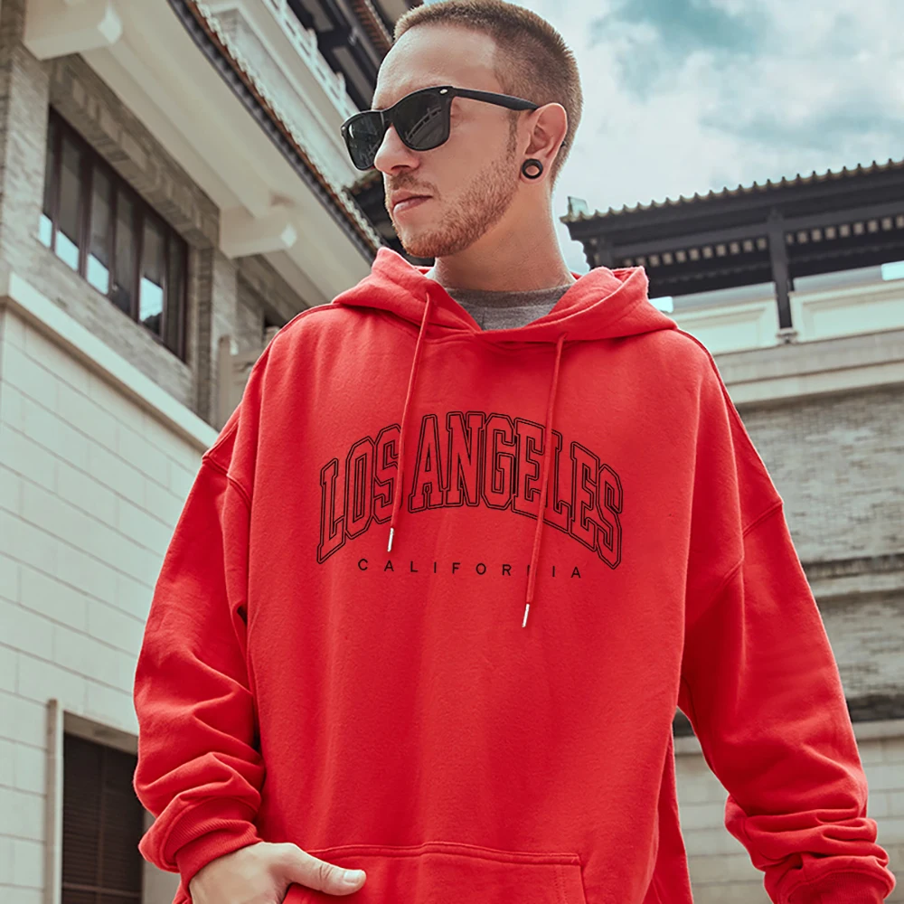 

Los Angeles California Mans Cotton Sweatshirts Creativity Street Hip Hop Hoodies Oversize All-math Pullover Fashion Men Clothing