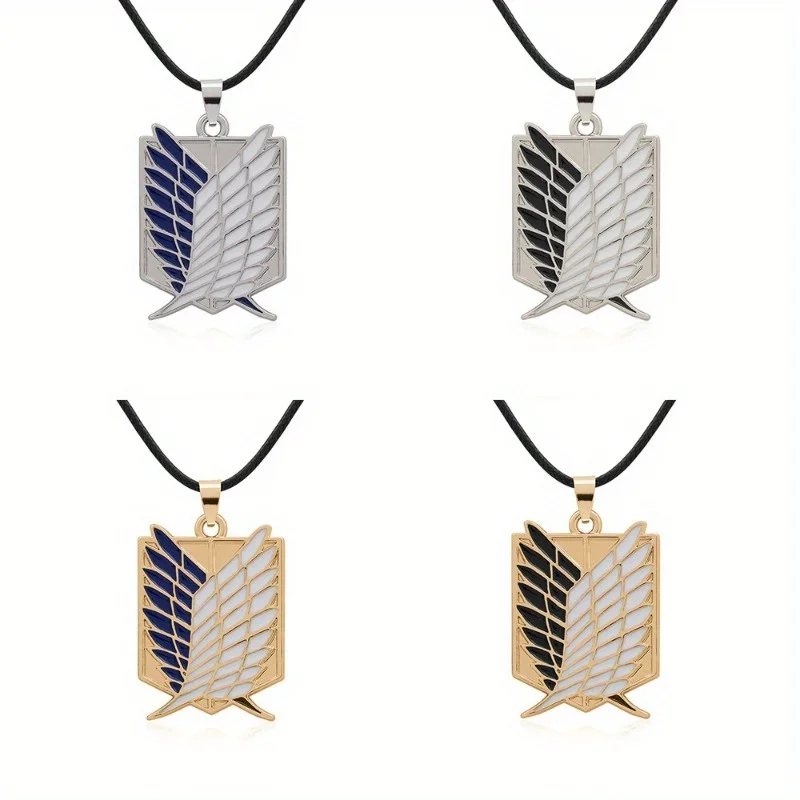 Anime Attack on Titan Wings of Freedom Researcher Logo Alloy Pendant Jewelry Necklace and Key Chain Party Accessories