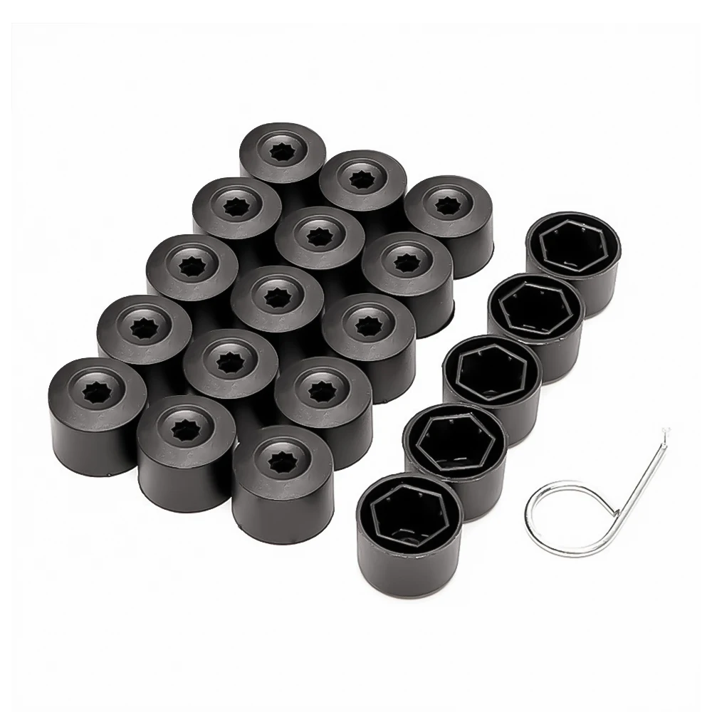 20PCS Car Tire Bolt Nut Cap Plastic Hub Cap for VW Jetta Golf MK5 Passat B6 Wheel Lug Bolt Center Nut Cover Dust Proof Protector