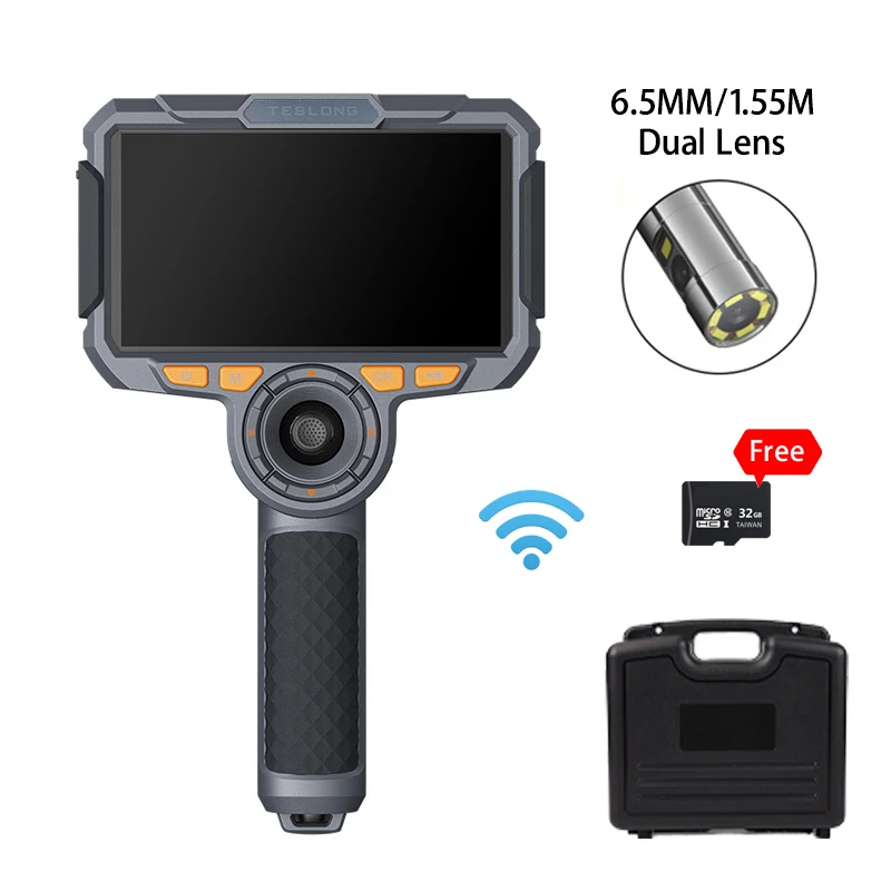 

TESLONG TF600 6.5MM Articulating Borescope 1080P 6Inch Two Way 360° Rotation Endoscope Camera For Pipeline blockage inspect
