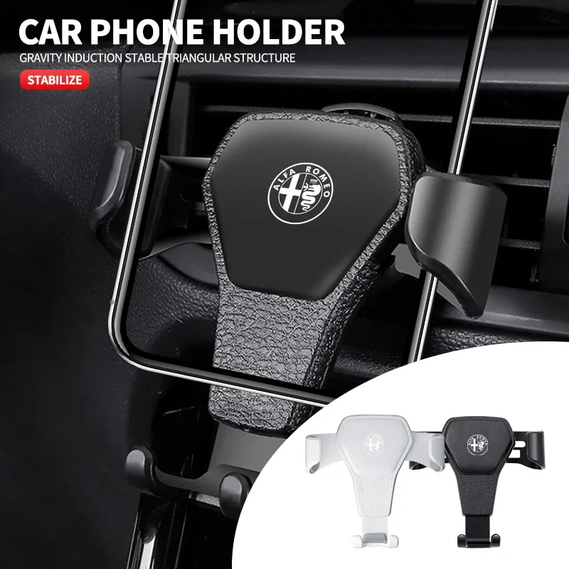 New Car phone holder Gravity Auto matic expansion Mobile phone stand For Alfa Romeo Giulia Giulietta Stelvio Mito Tonale 147