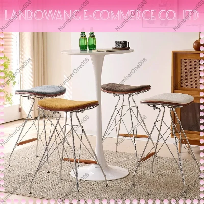 Medieval Style Saddle Bar Stool, Creative Retro Iron Bar Chair, Backless Tall Stool for Home Kitchen Island