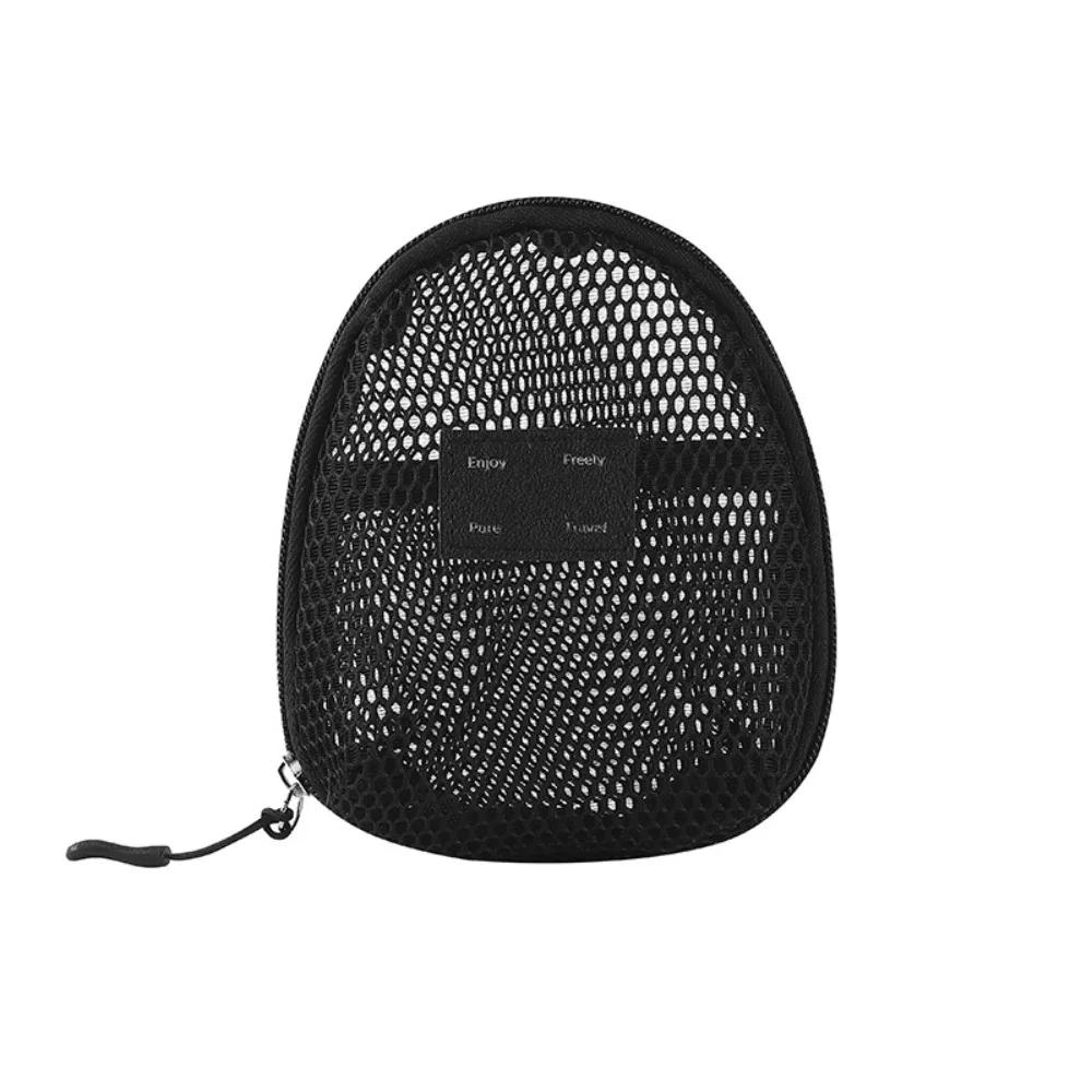 Casual Nylon Cosmetic Bag With Zipper Mesh Mesh Makeup Bags Multipurpose Hand-held Storage Pouch Travel