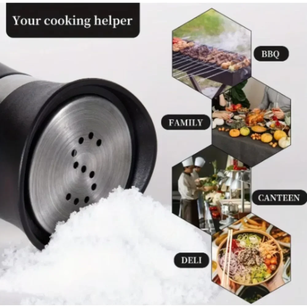 2 قطعة زجاجة توابل زجاجية قابلة للتعديل وقابلة لإعادة الملء هزازات الملح والفلفل مع رف موزع التوابل صب ثقوب أداة المطبخ