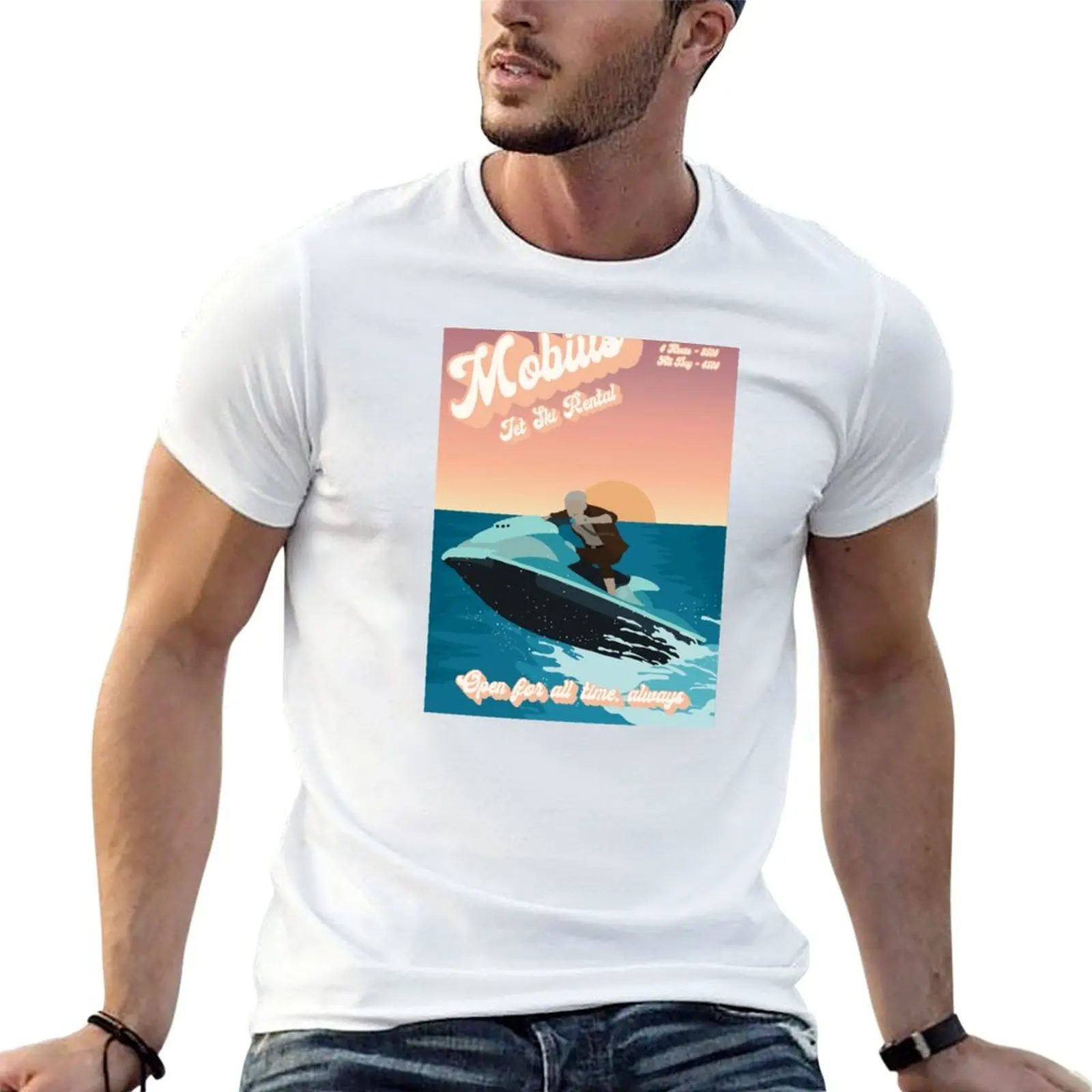 Mobius Jet Ski Rentals T-Shirt Big and Tall Basic Tee Shirt