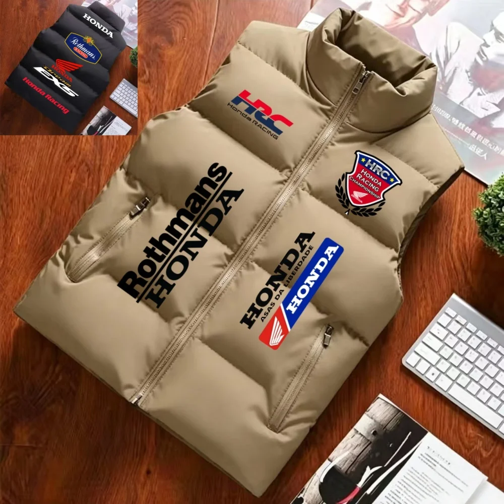 

Спортивный гибридный жилет Honda для мужчин, жилет без рукавов с логотипом автомобиля в стиле ретро, зимняя теплая уличная куртка