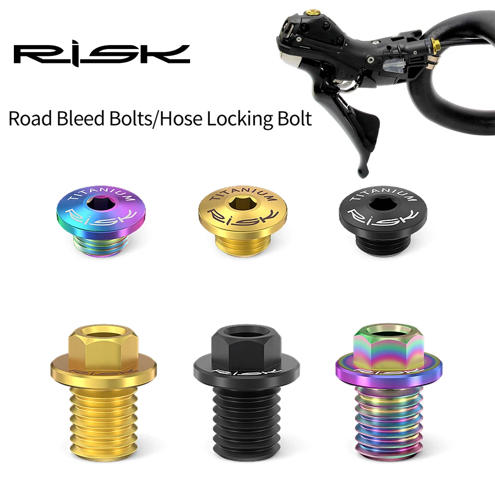 

Риск 2 шт. болты для прокачки велосипеда, стопорный винт для шланга, крепежная гайка для троса, болт с отверстием для впрыска масла велосипедного дискового тормоза для R8070 R9170