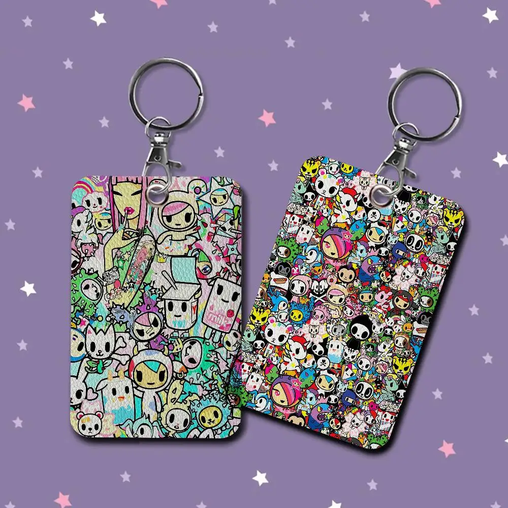

Японский брелок-держатель Tokidoki с кольцом для ключей для пропуска в здание, проездного на автобус, кредитной карты, удостоверения личности, банковской карты, защитный чехол