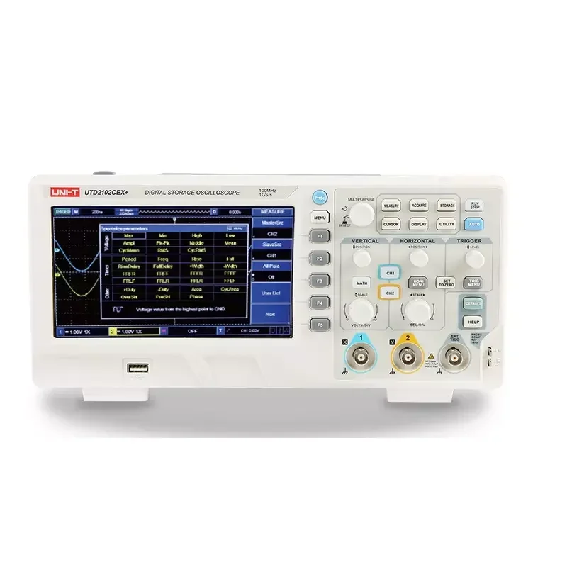 U NI-T UTD2202CEX+ Digital Oscilloscope 2 Channel 200Mhz 1GS/s With 7 Inches TFT LCD Display