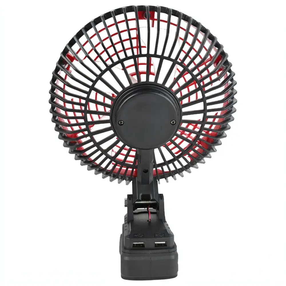 Powerful 8 Inch Desktop Electric Fan For For Milwaukee For Makita For Dewalt 21V Battery Compatible Outdoor Camping Work Site