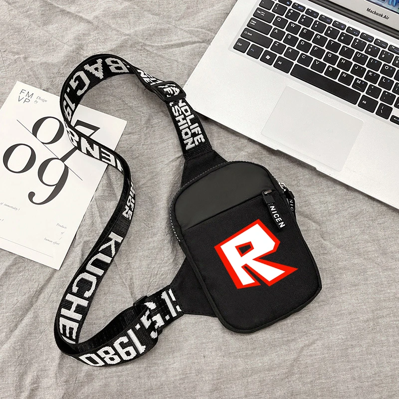 ROBLOX الرياضة حقيبة صدر للرجال الرجال الصغيرة الهاتف المحمول أنيمي الشكل حقيبة ساع الأولاد الخصر أكياس متعددة الوظائف حمل على حقيبة هدية