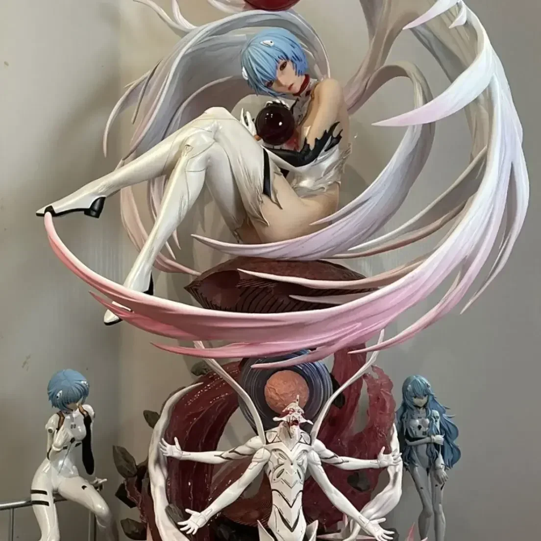 Neon genesis evangelion anjo de duas cabeças ayanami rei deusa ressonância animação figura modelo ornamento criativo