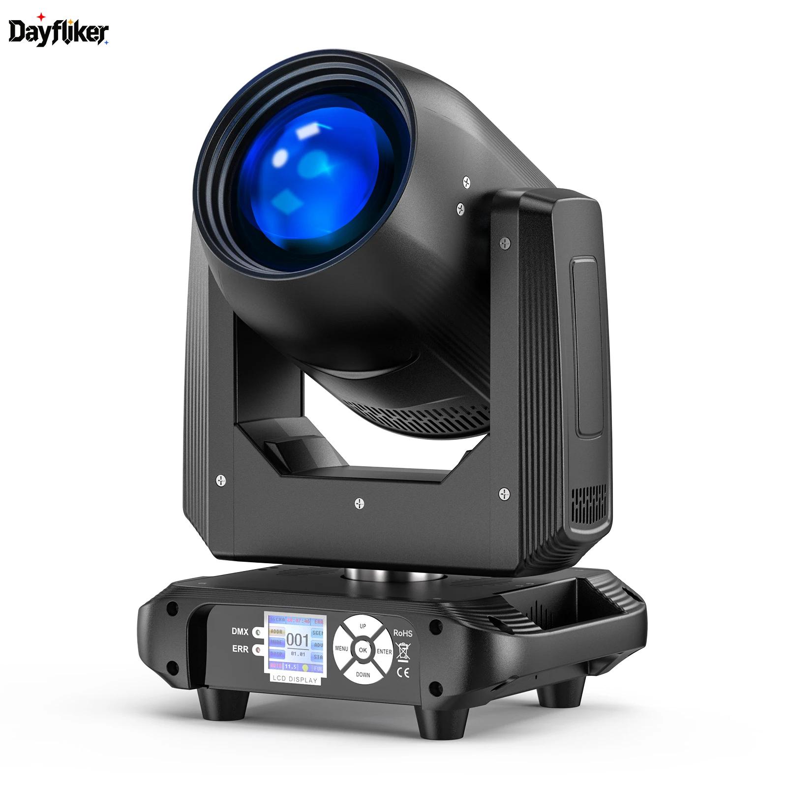 DayFlicker 200W Moving Head DJ Light Rotating 14CH DMX512 With Sound Activated for Parties Wedding Church Live Show Bar Club