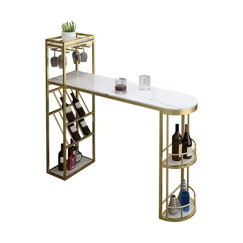 Light luxury Nordic bar table dining room simple modern multi-functional partition wine rack integrated household high bar wall