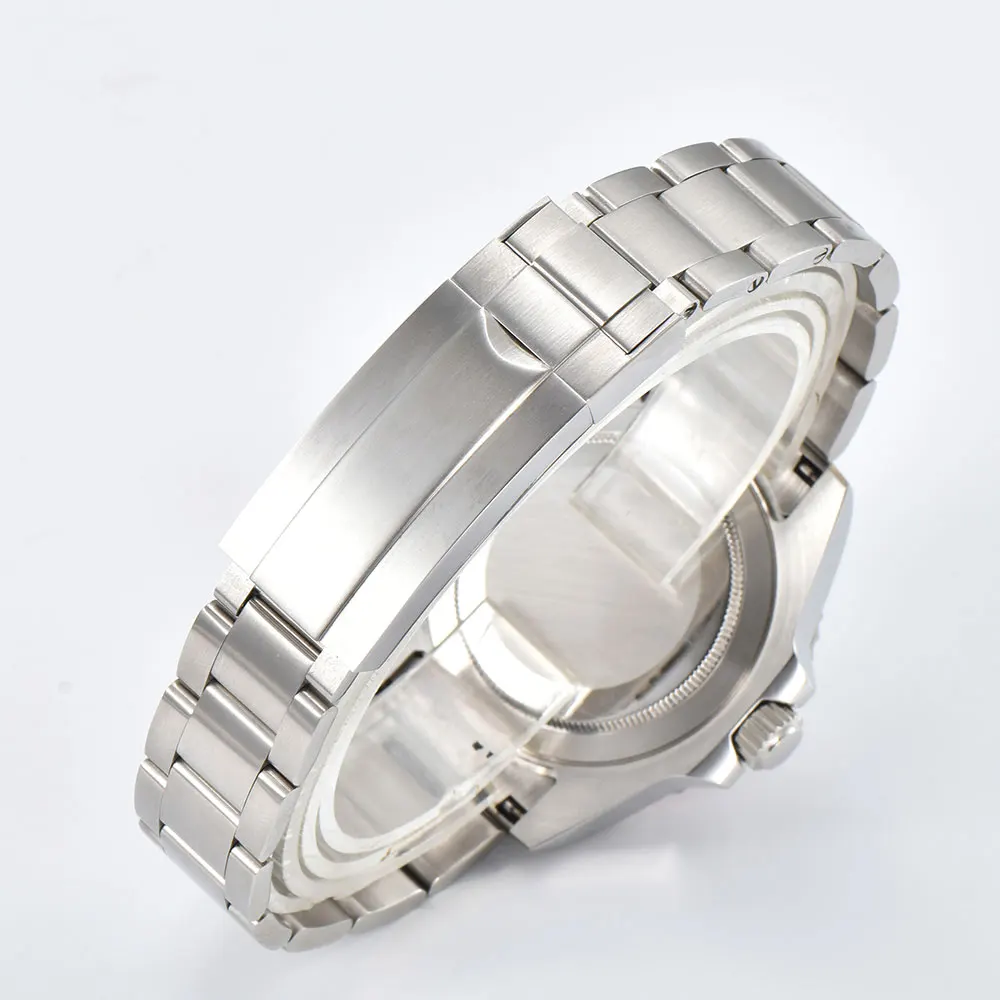 Reloj personalizado de 40mm con movimiento NH35, reloj mecánico automático con cristal de zafiro, correa de acero, reloj de negocios resistente al agua