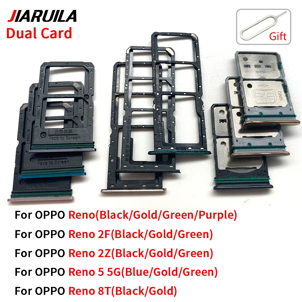 NEW Micro Nano SIM Card Holder Tray Slot Holder Adapter Socket For Oppo Reno 2F 2Z 5 5G 8T Dual Card
