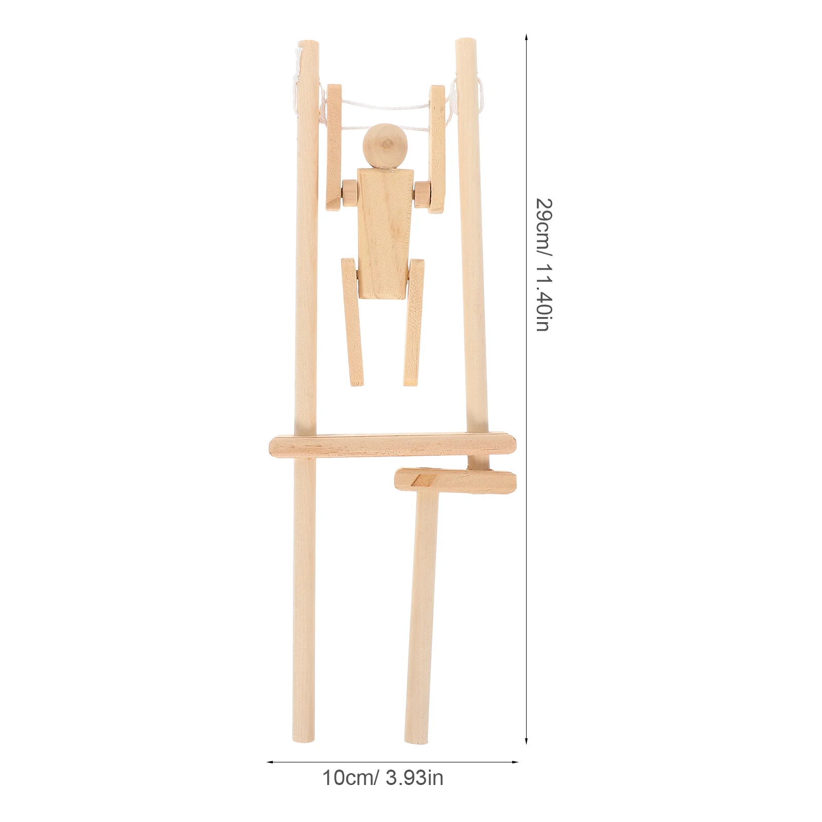 3 Pcs Fisher Baby Toys Wooden Man Doodle Bot Unfinished Action Figures Small