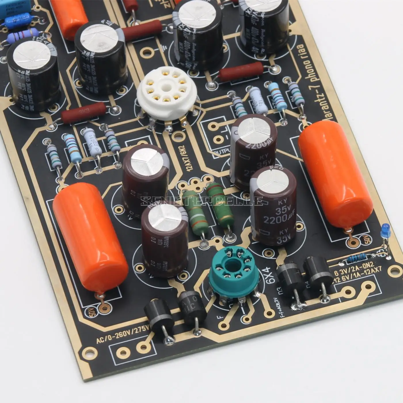 Imagem -06 - Vacuum Tube Phono Riaa Sound Amplifier Board Referência Marantz7 Circuit Montagem 12ax7 m7