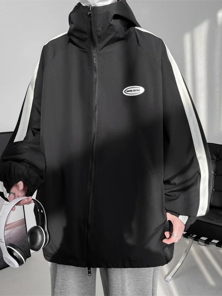 

Two-Sided Wear Men's Jaet 2025 New Autumn American Functional Windbreaker Striped Splicing Casual Sports Jaet Trendy