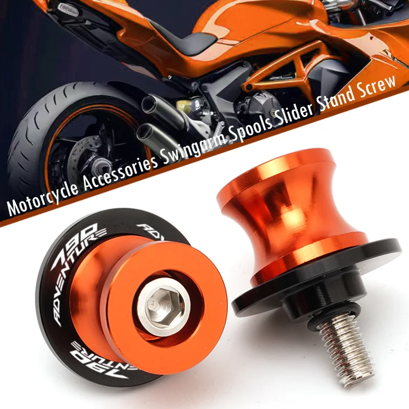 

CNC Swing Arm Sliders Spools Swingarm Stand Screws 10MM for KTM 790 Adventure /R 2022-2024 Motorcycle Accessories
