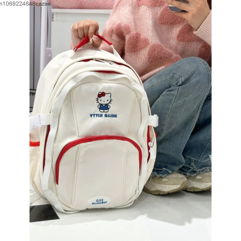 Sanrio Hello Kitty New Fashion Backpacks Y2k Student College Style Schoolbag Women Korean Style Large Capacity Shoulder Bags