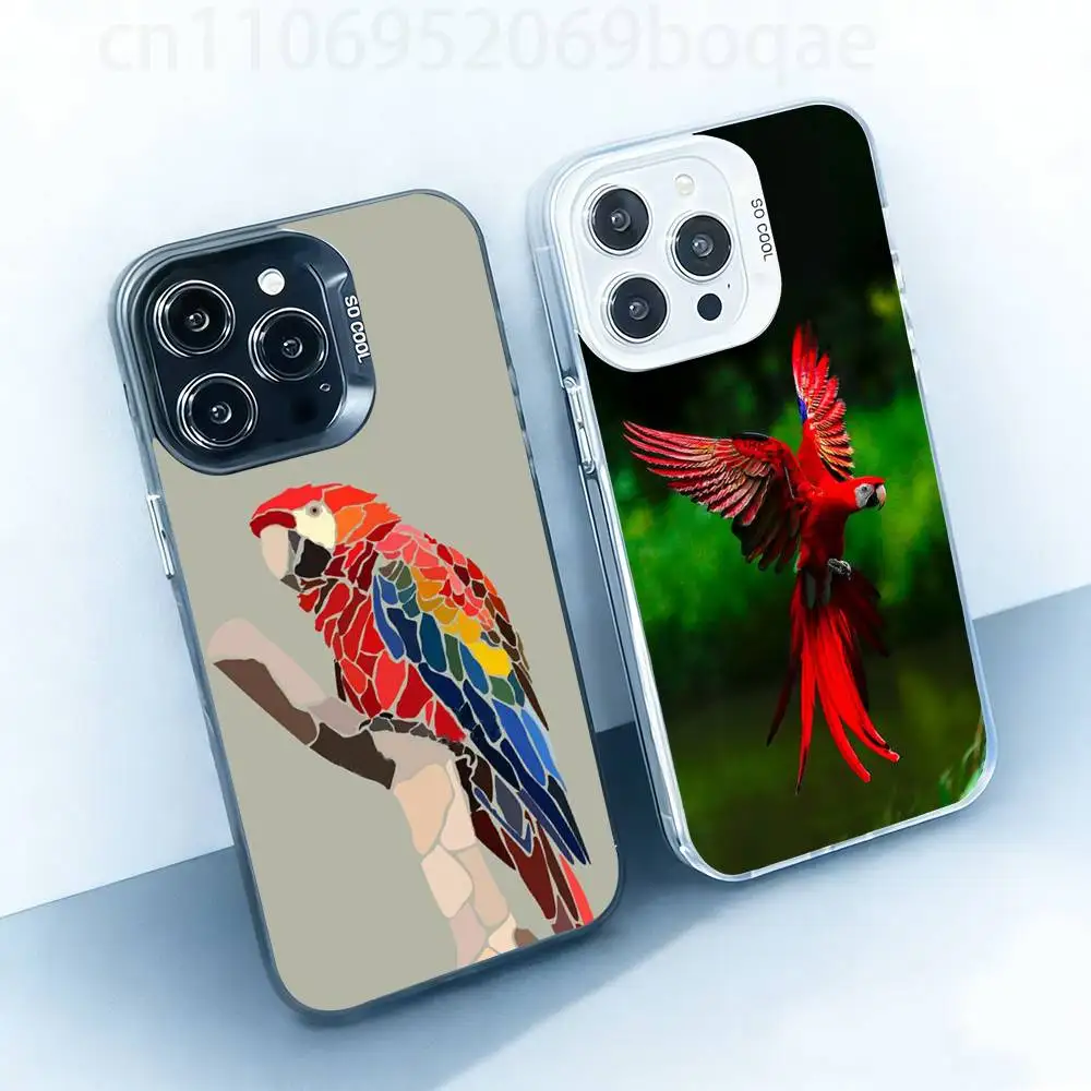 

The Amazing Macaw White Shockproof Phone Case For iPhone 17,16,15,14,13,12,11,Pro,XS,Max,Plus,Mini,SE