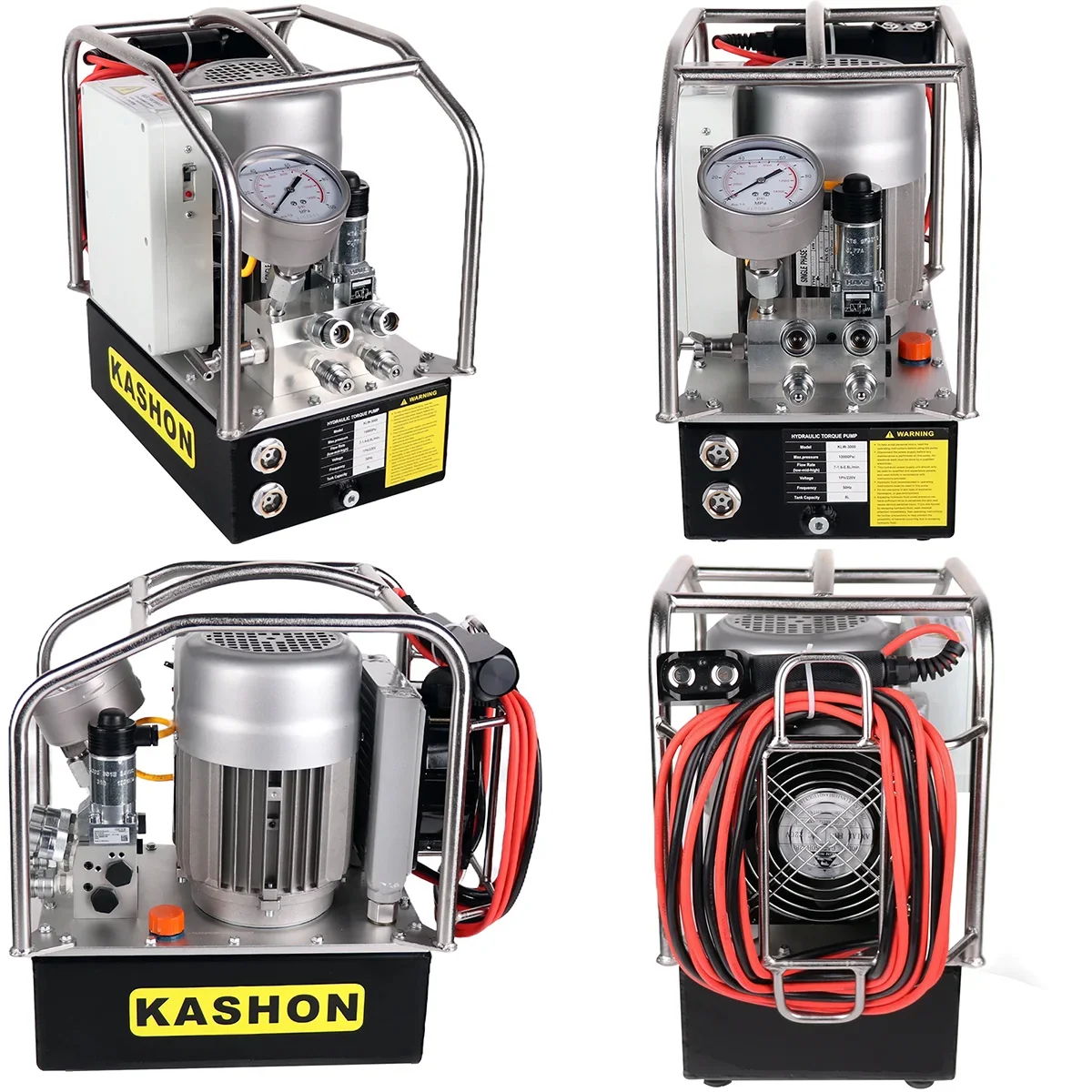 KLW-3000, 3-Stage Electric Power Pack Hydraulic Torque Wrench Pump Supply Oil For Wrench , 220V 1Ph 60Hz,