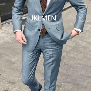 Male carved casual lapel blazer, wedding tuxedo, beautiful groomsman suit, graduation ball, 2023 Main Men's Men's Sales - №6