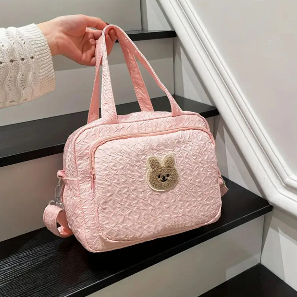 

Осторонняя сумка для подгузников с держателем для бутылочек — стеганое плечо и сумка большой вместимости для путешествий, поездок на работу и повседневного использования