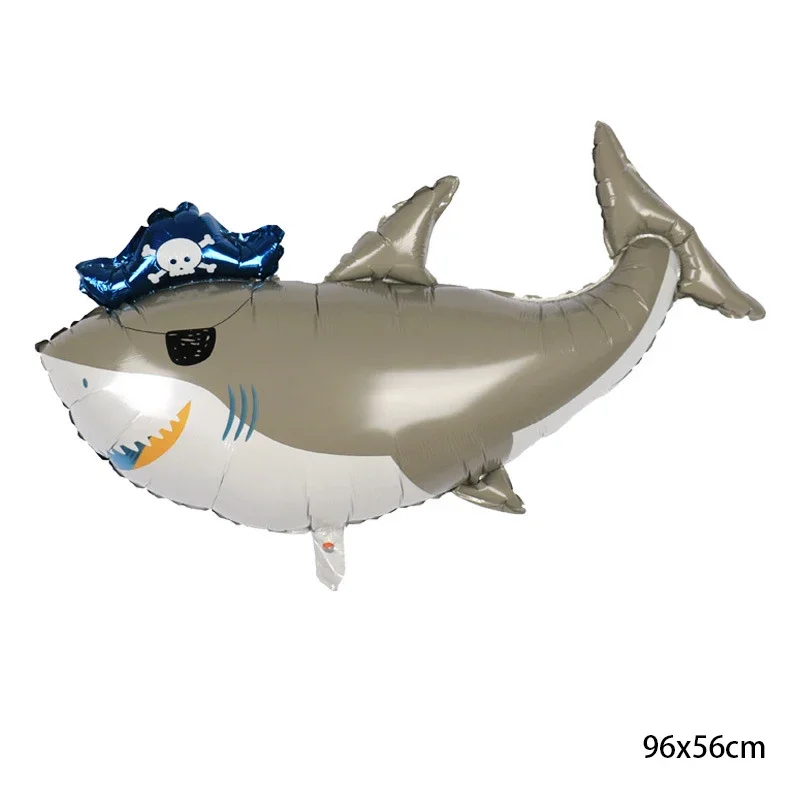 Cartoon Pirate Foil Balloon Pirate Ship Skull Shark Helium Balloon Kids Toy Gifs Birthday Party Pirate Theme Party Decoration