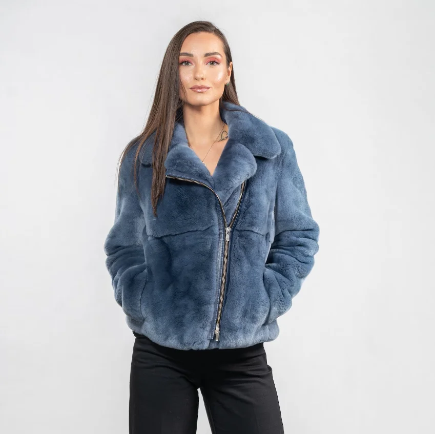 Veste en fourrure de lapin véritable, veste en fourrure de lapin, veste en fourrure véritable, vêtements d\'hiver