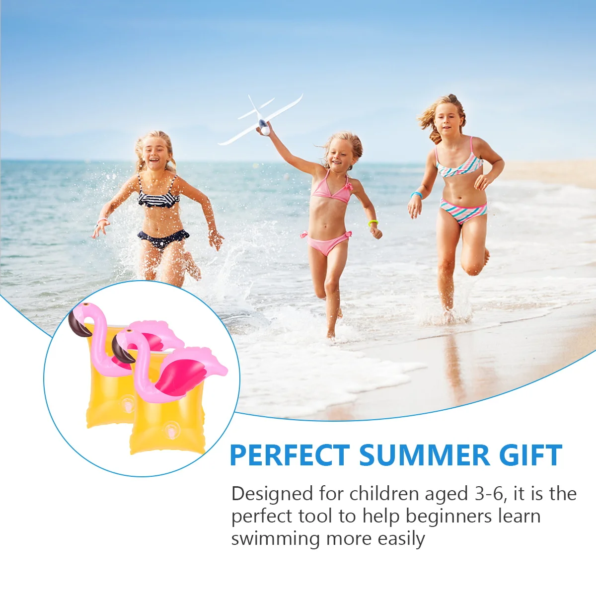 

Swimming Arm Float Sleeve Rings for Kids Inflatable PVC Accessories Lightweight Compact Floating Armb s