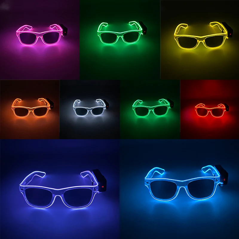 Fashion Eyewear Decoration Wireless Sunglasses Men Women Eyeglasses Glow For Carnival Night Disco Bar Dance Light Glasses