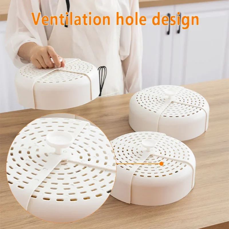 Foldable Food Cover Ventilated Dining Table Cover Dustproof Rotating Vegetable Cover Summer Proof Fly Mosquito Food Cover