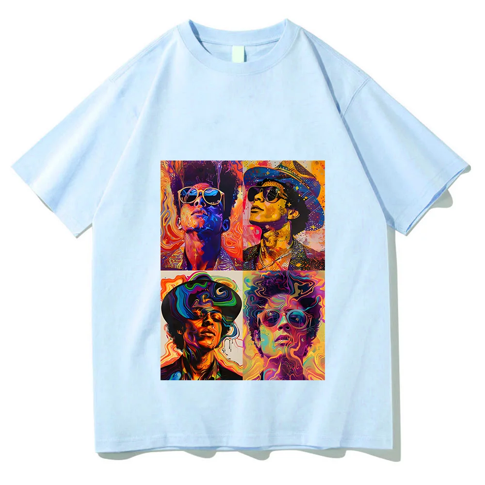Pop Bruno Mars T-shirt Graphic Printing Classic Trend Cotton Tee-shirt Short Sleeve Grunge Punk Tshirt Sudaderas Soft Tees