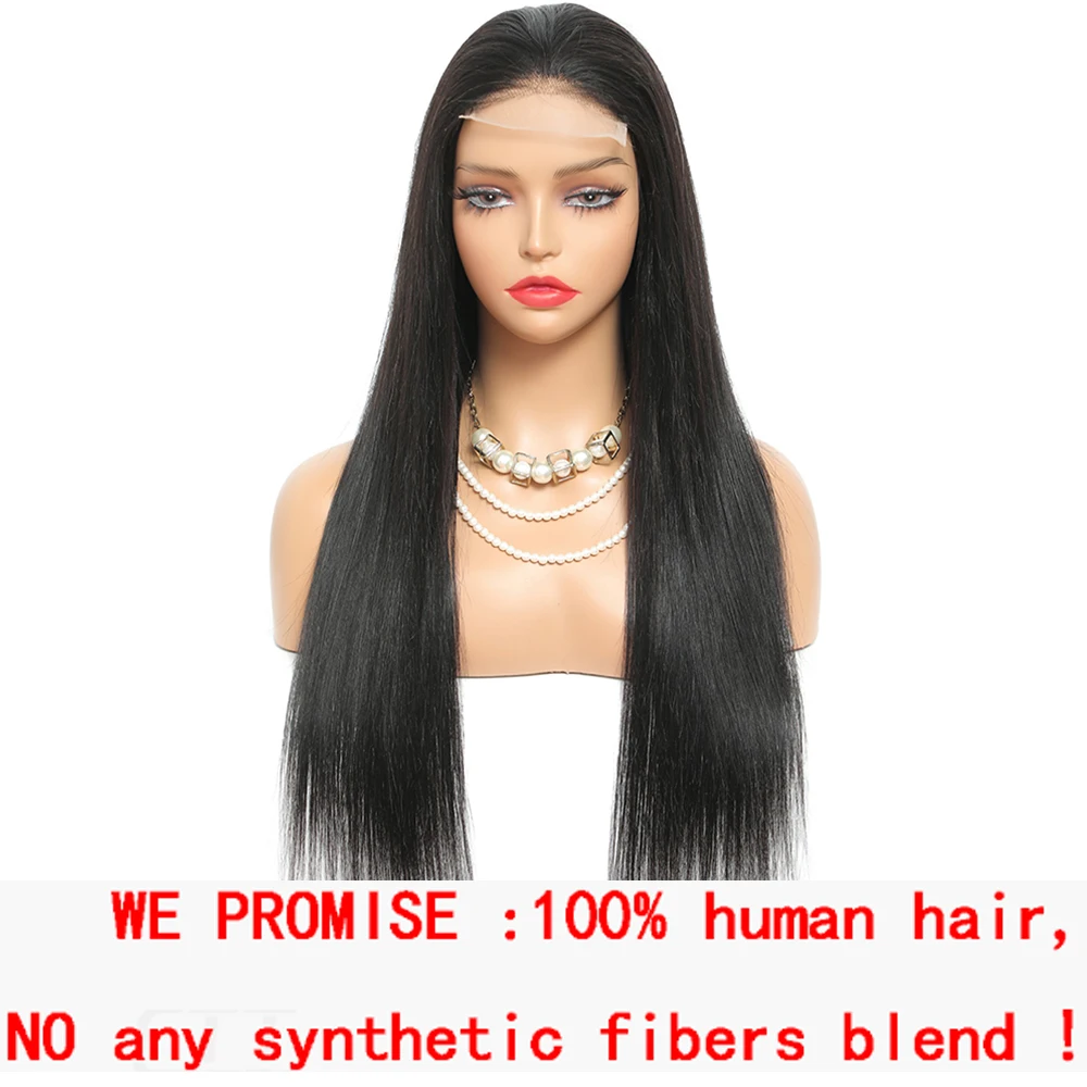 32 34Inch 13x4 13x6 Transparent Lace Front Human Hair Wig 19A Brazilian Remy Bone Straight Lace Wig 180 Density 5X5 Glueless Wig