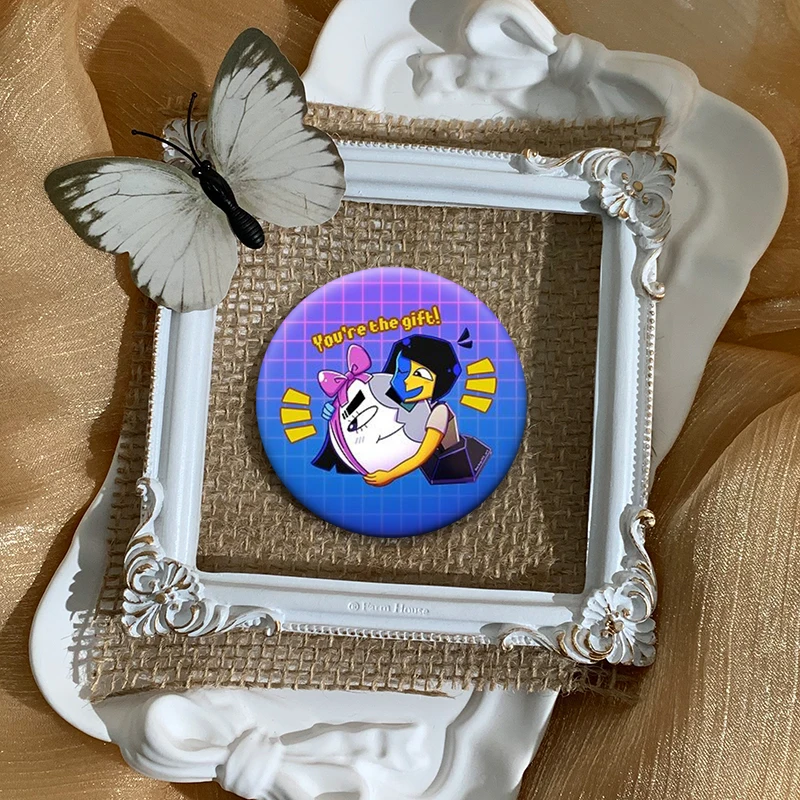 دبابيس أزرار بسيطة من Ena Graphic Sthetic Rain Rock، دبابيس بتصميم دبابيس، إكسسوارات هدايا شارة مزخرفة أنيقة رائعة #4