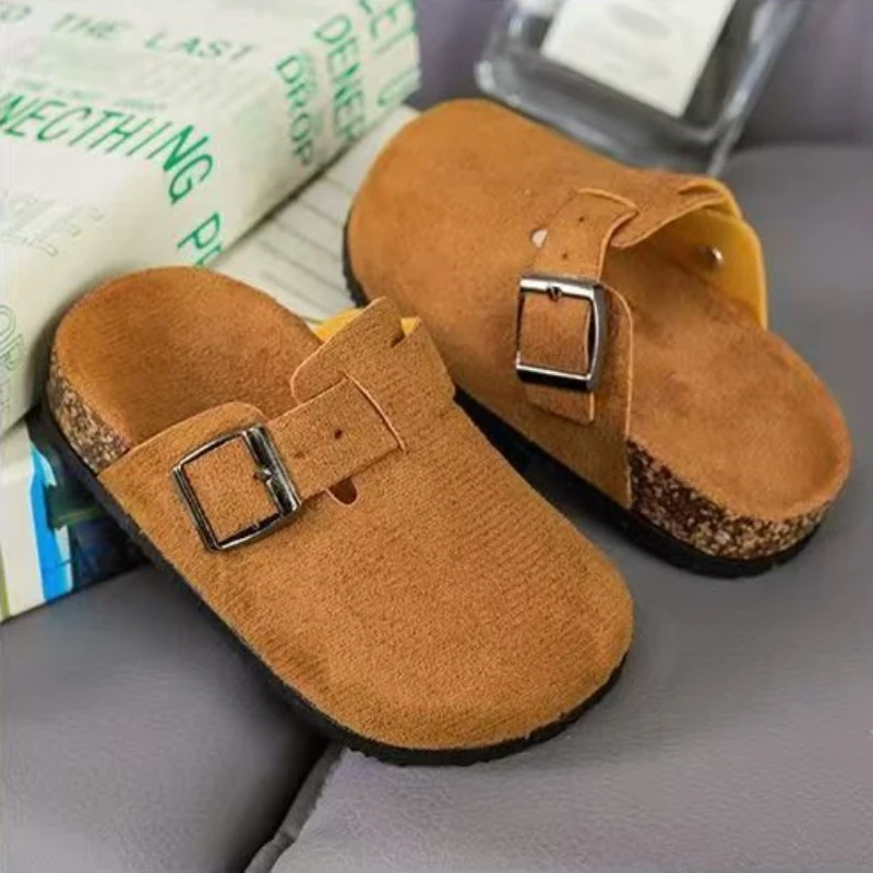 Anti Slip Closed Toe Girls Mule Slippers Thick Sole Outdoor Spring Autumn All Seasons Children Footwear
