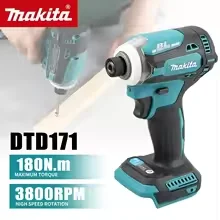 Makita DTD171 18V Brushless Cordless Impact Driver 180N·m 1/4 Hex with 4 Stage Selection and Assist Modes for Fastening Work