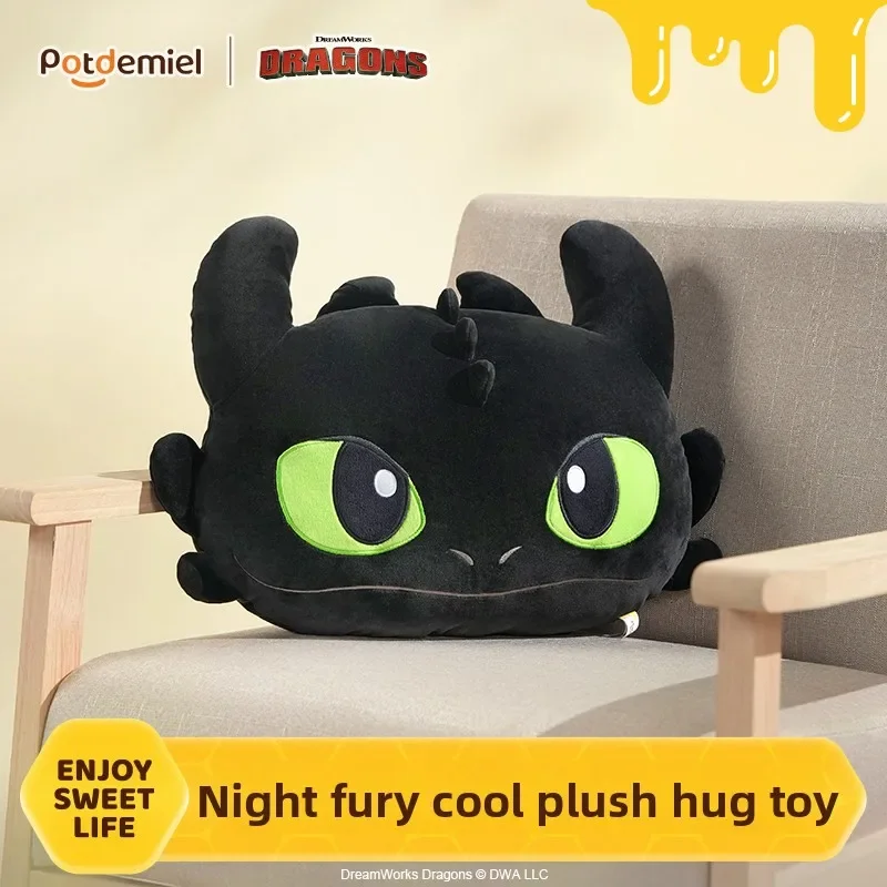 

potdemiel Train Your Dragon Cute Jumbo Squishy Night Fury Plush Pillow - Cute Office Nap Decor - Most Wished Gift Spring Sale