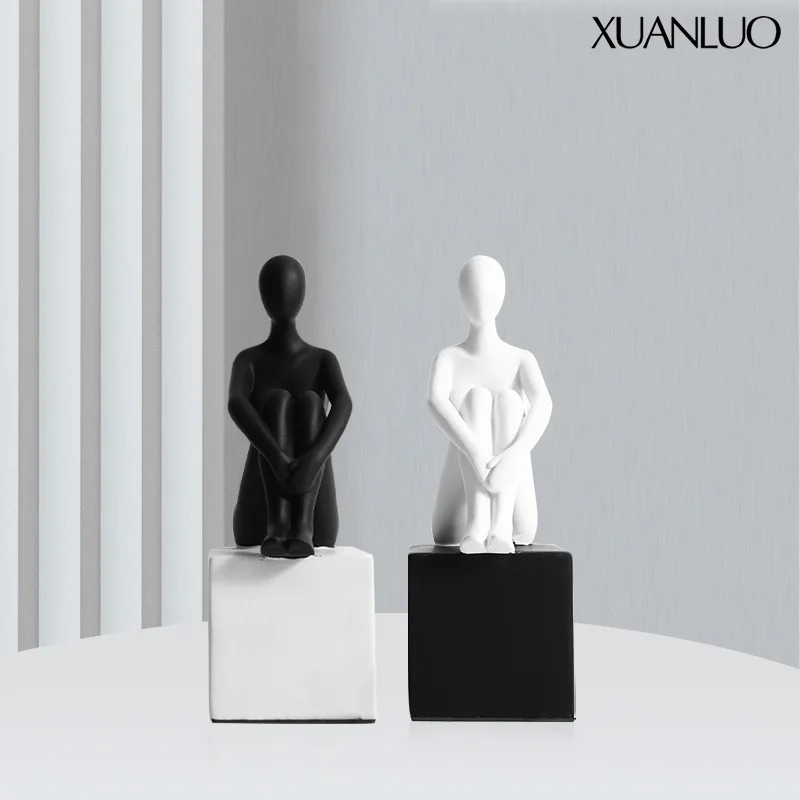 Nordic Yoga Figurine Office Decor Wedding Gift Interior Decor Living Room Ornament Home Accessories
