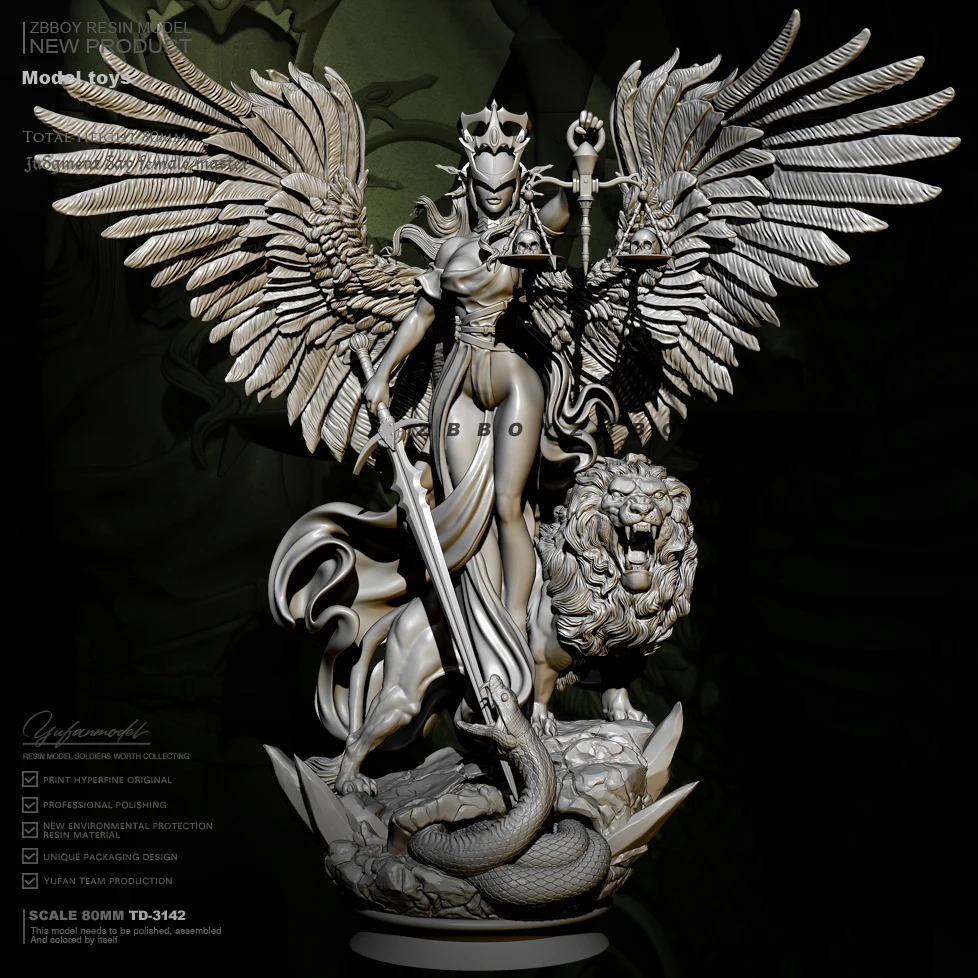 

80mm Resin model kits figure beauty colorless and self-assembled TD-3142