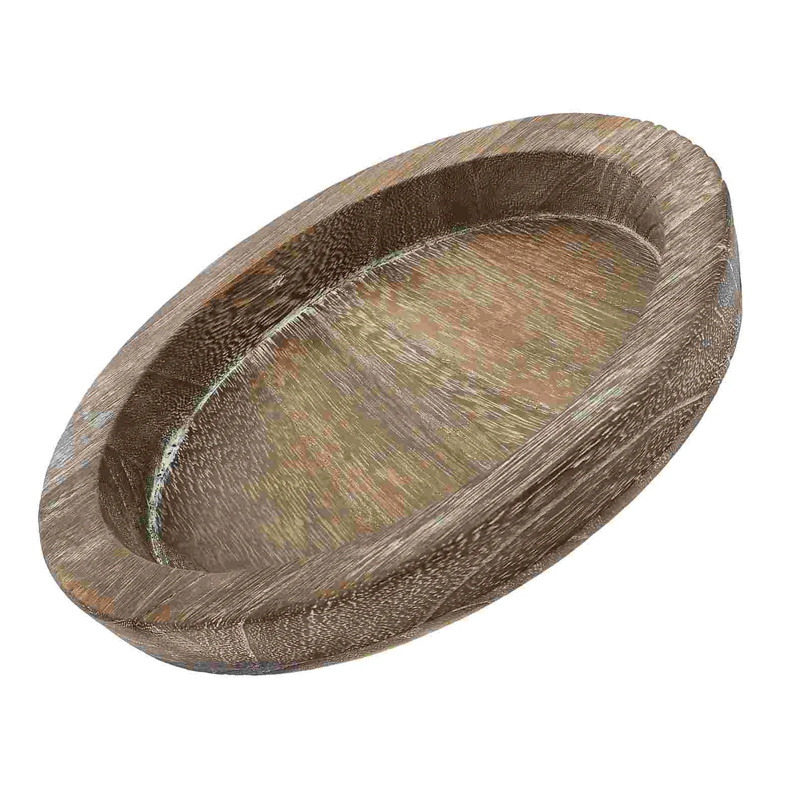 Dining Table Tray Candles Rustic Serving Platter Wooden Modern Creative Holder