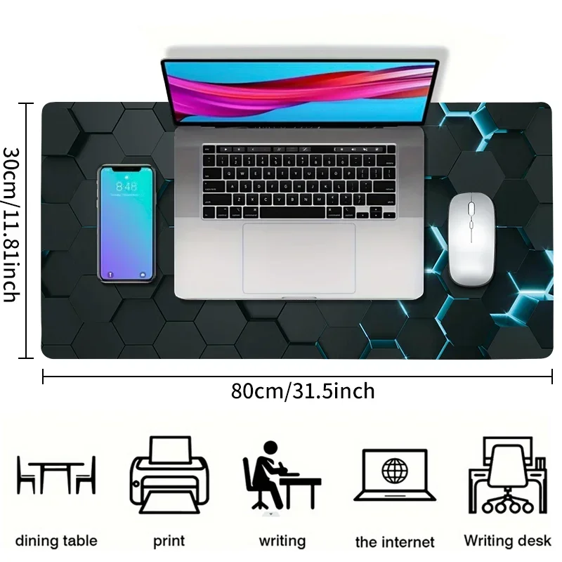 Diamond mesh design 3D effects Personality Game mouse pad Desktop waterproof Office esports dedicated keyboard desktop mat rug