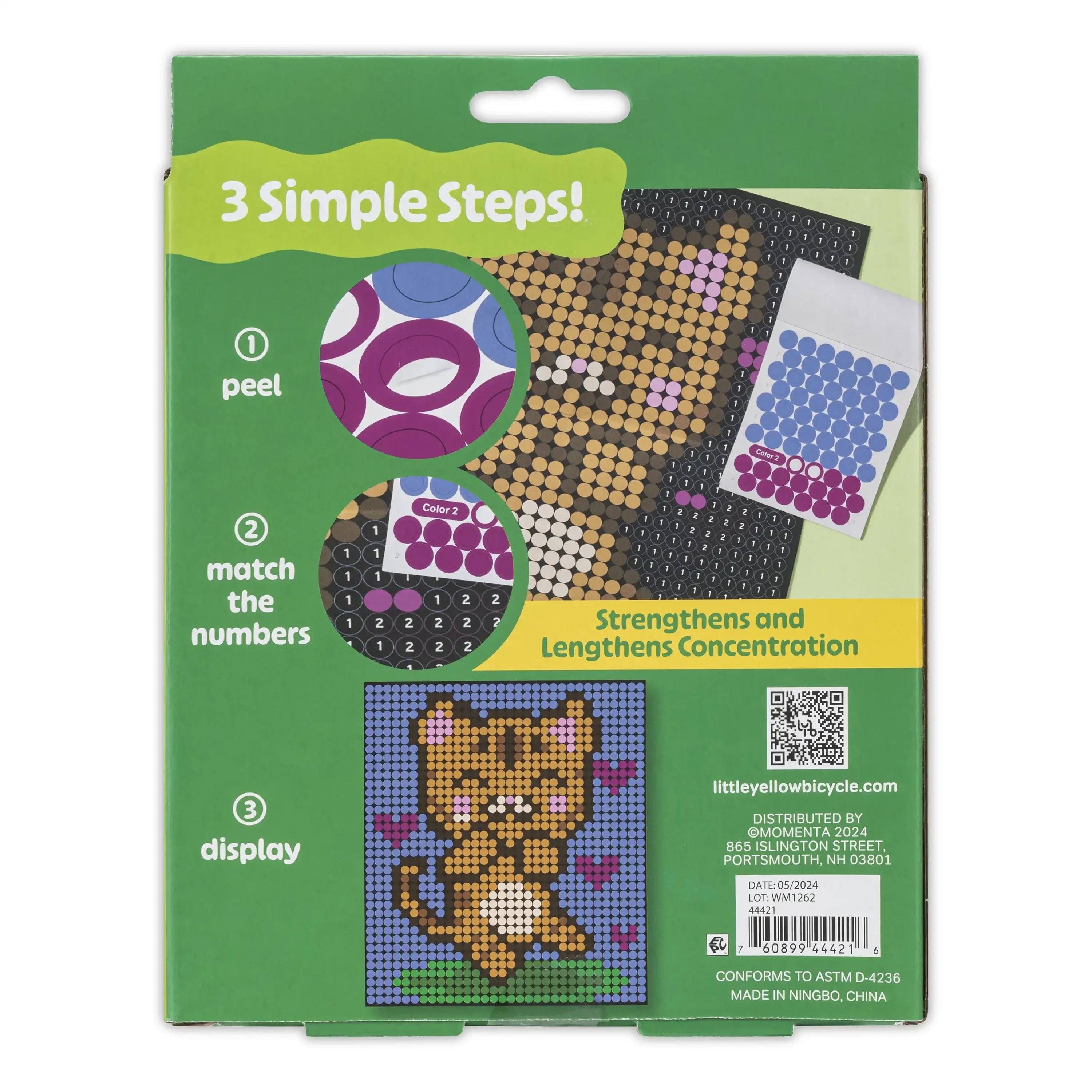 Bicycle Cat Sticker by Number Art Kit